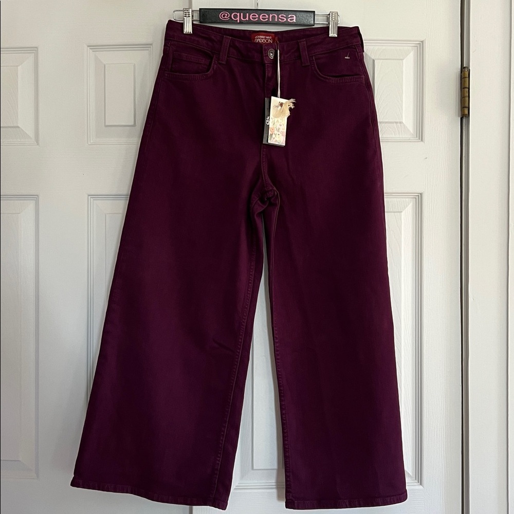 Johnny Was Purple Mademoiselle Wide Leg Jean Size 28 - Picture 2 of 15